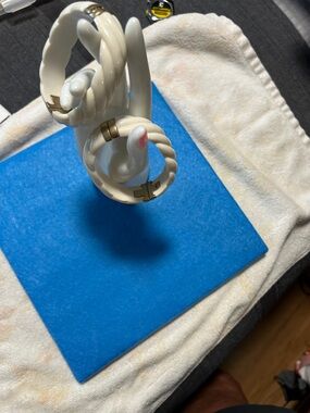 Ivory colored twisted bracelets